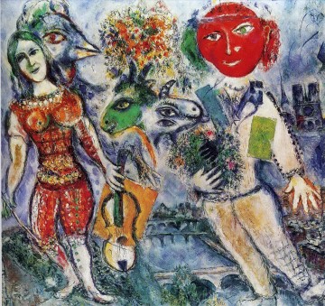 The Players contemporary Marc Chagall Oil Paintings